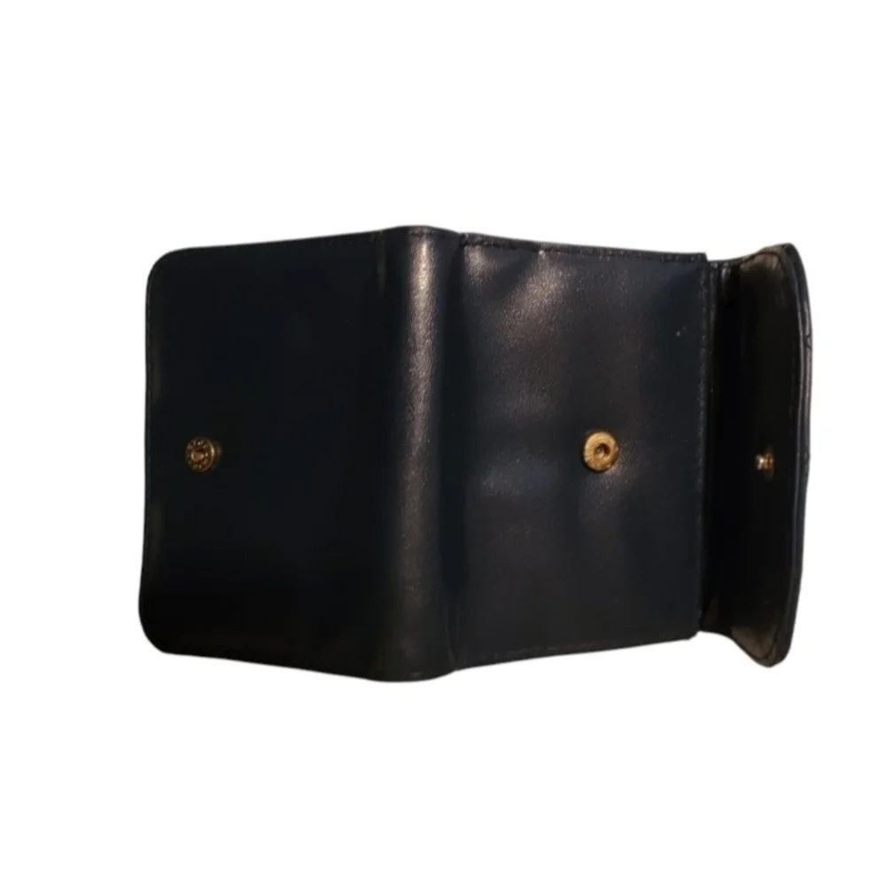 Pre Loved Navy Blue Quilted Women's Wallet.